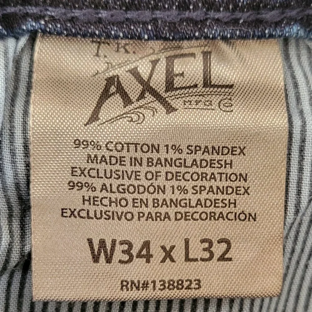 AXEL Men’s Slim Boot Jeans Newcastle Wash Blue Stretch Denim